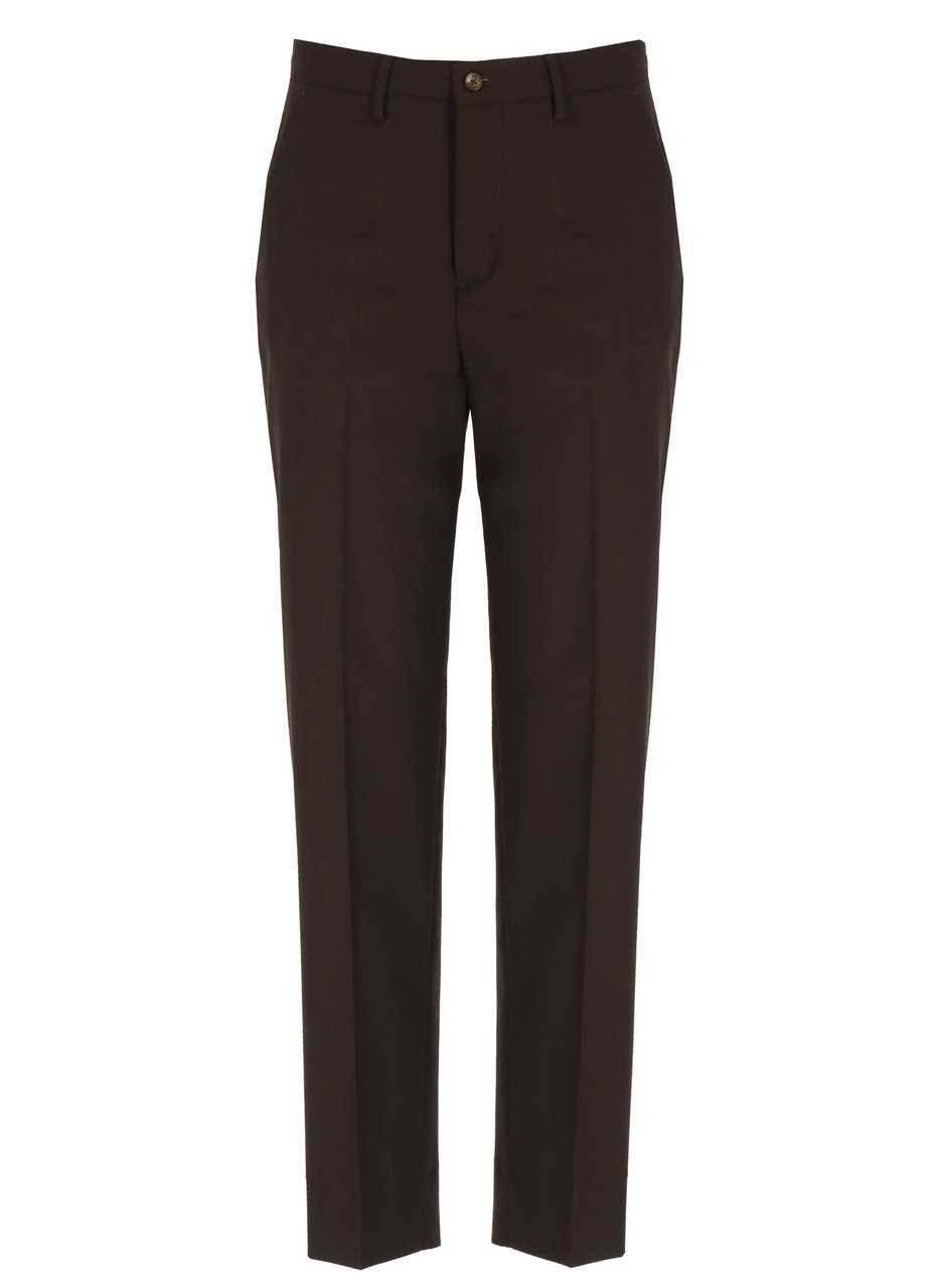 Briglia Brown Jean Wool-Blend Pants Zwart