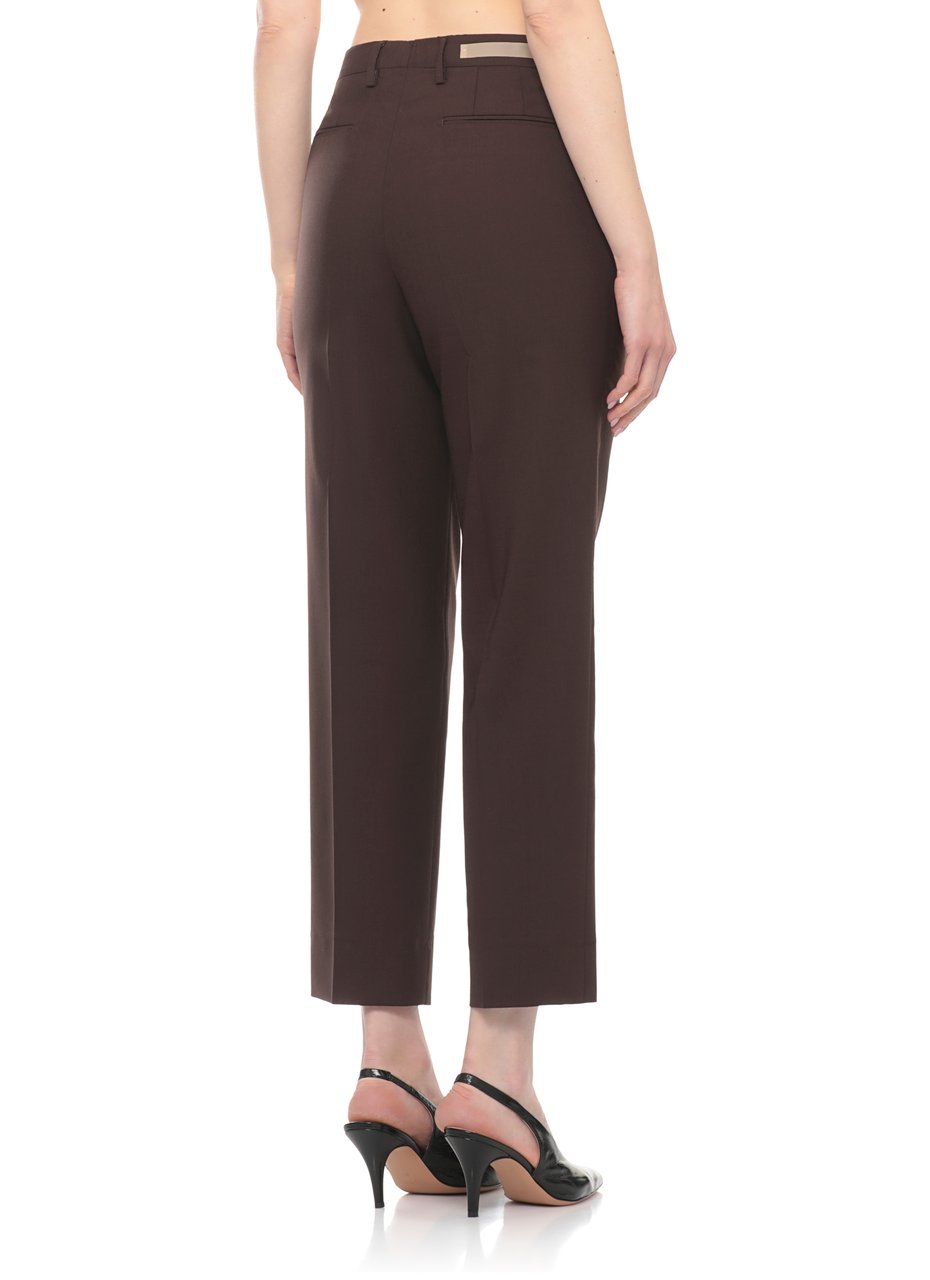 Briglia Brown Jean Wool-Blend Pants Zwart