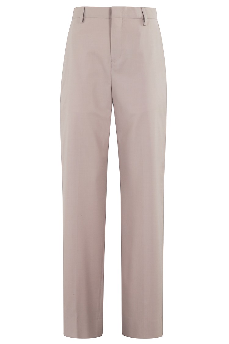 Briglia Tailored Straight-Leg Trousers With Subtle Waistband Neutraal