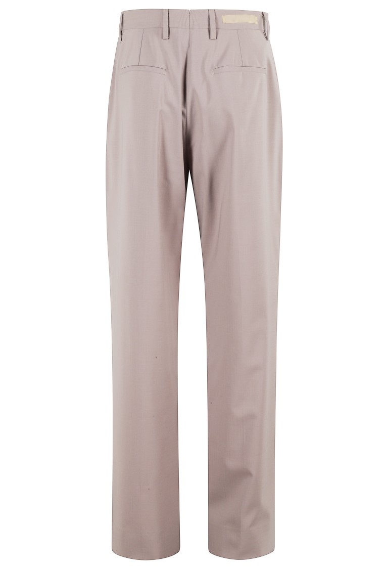 Briglia Tailored Straight-Leg Trousers With Subtle Waistband Neutraal