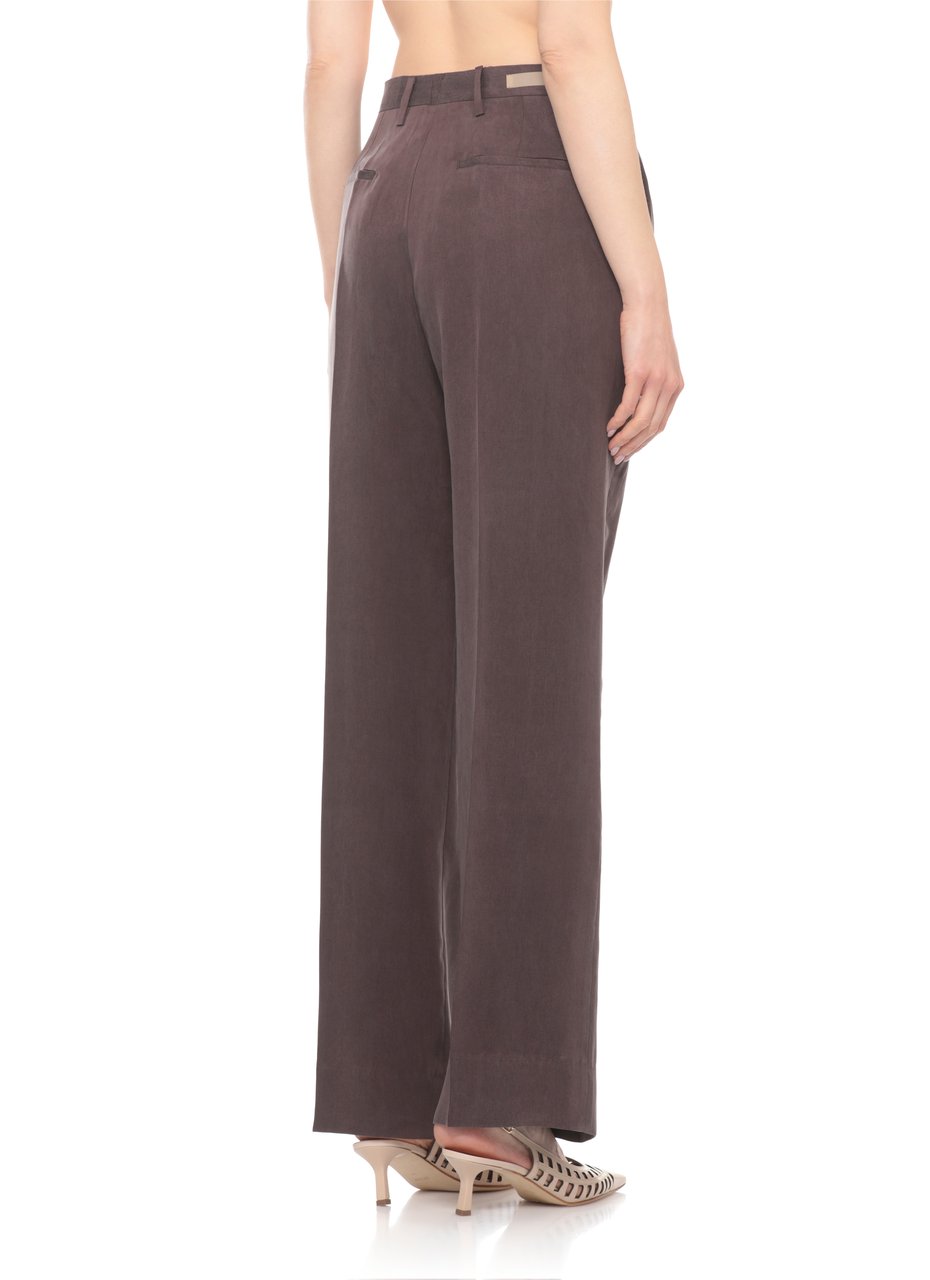 Briglia Brown Lutetia Four Pockets Wide-Leg Pants Grijs