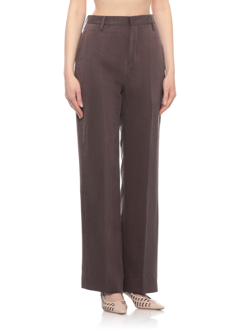 Briglia Brown Lutetia Four Pockets Wide-Leg Pants Grijs