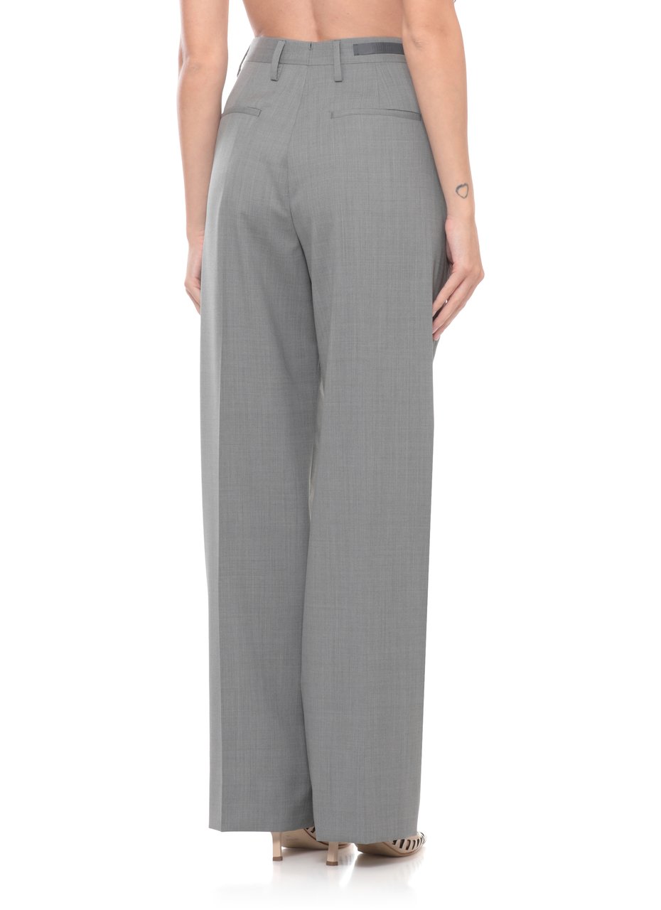 Briglia Grey Lutetigw Wool Wide-Leg Pants Grijs