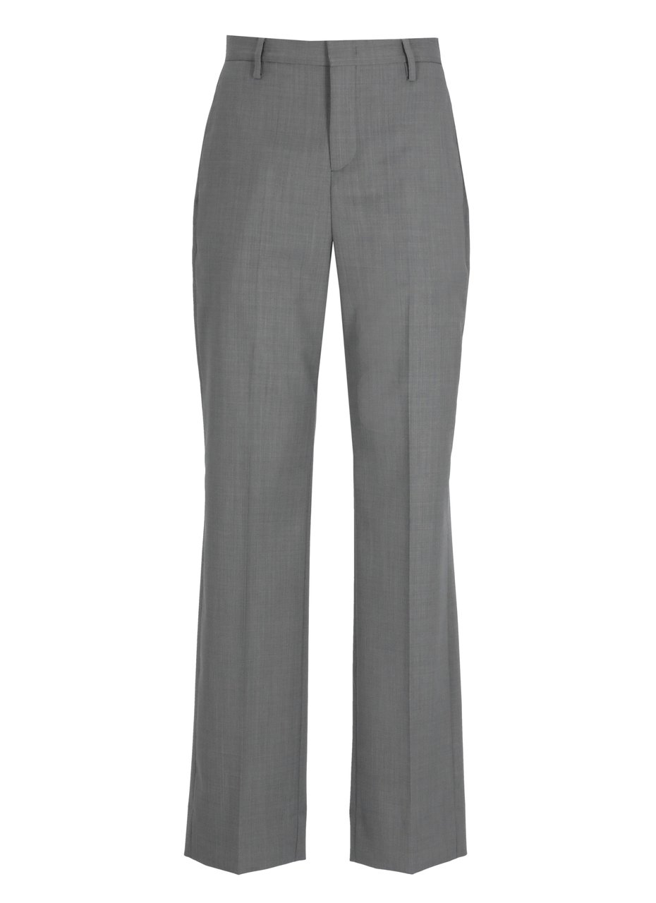 Briglia Grey Lutetigw Wool Wide-Leg Pants Grijs
