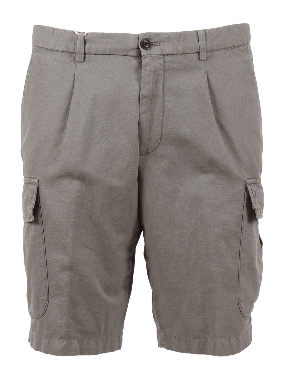 Briglia Grey Tailored Cargo Button Shorts Grijs