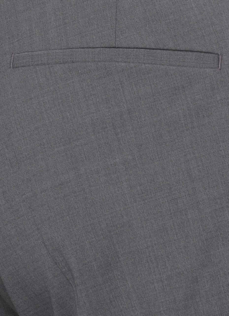Briglia Grey Tiberios Wool Straight-Leg Pants Grijs