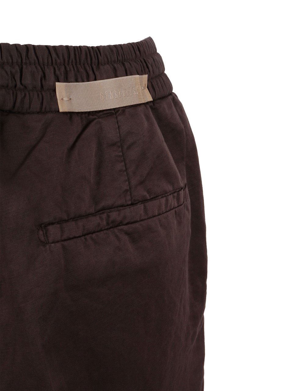 Briglia Moro Brown Tapered Elastic Straight-Leg Pants Zwart