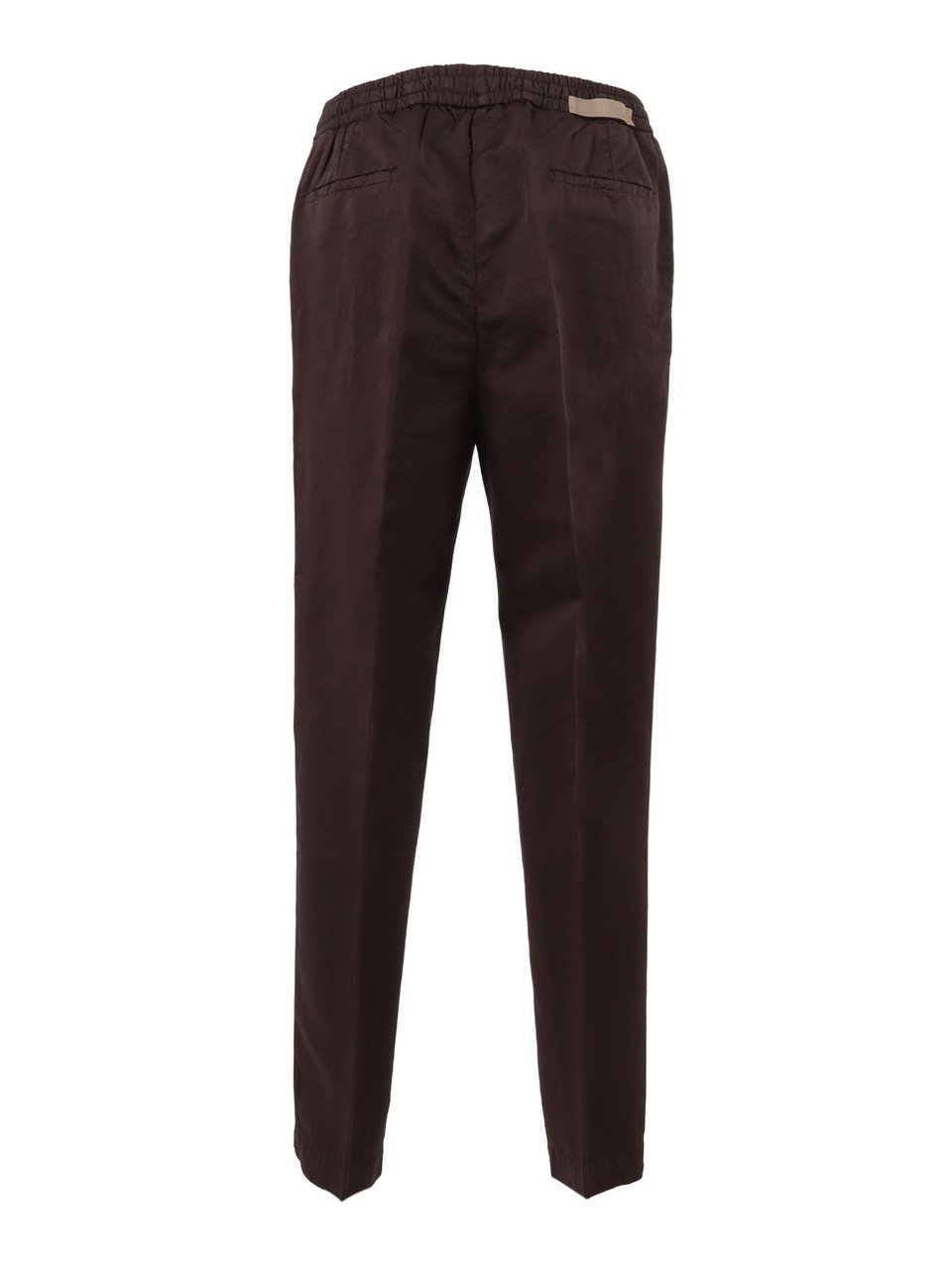 Briglia Moro Brown Tapered Elastic Straight-Leg Pants Zwart