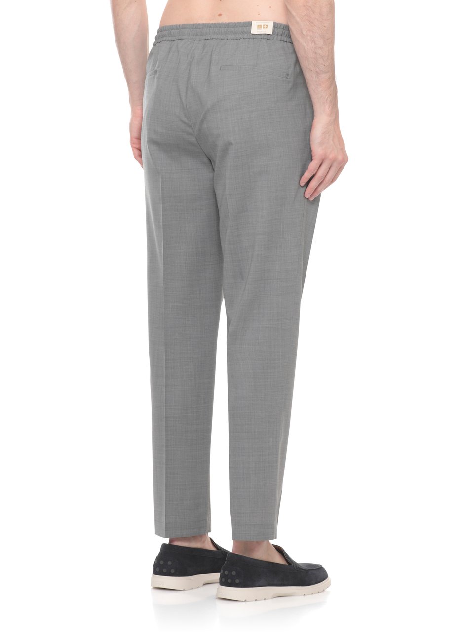 Briglia Grey Wimbledons Wool Straight-Leg Pants Grijs