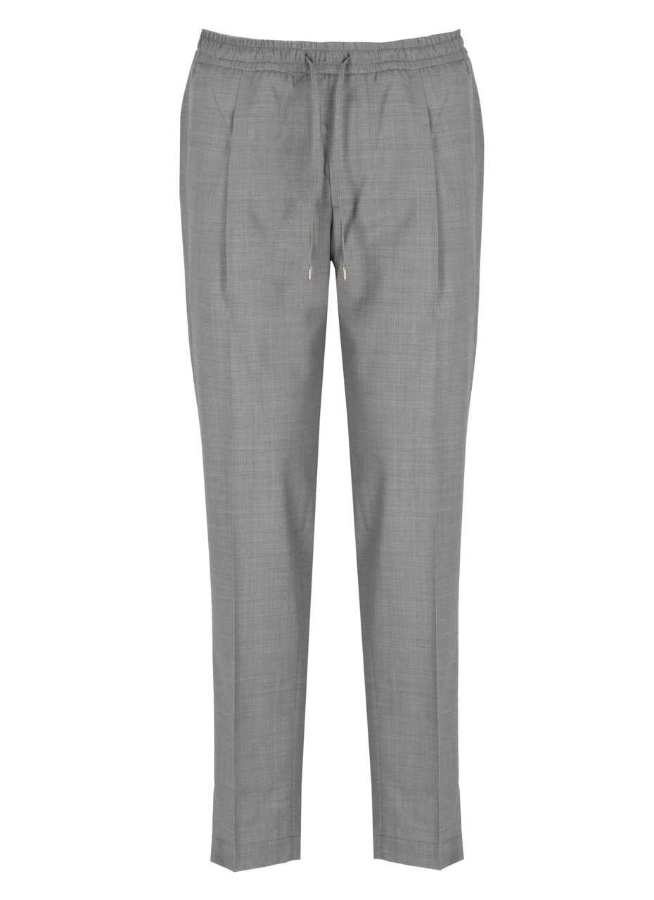 Briglia Grey Wimbledons Wool Straight-Leg Pants Grijs