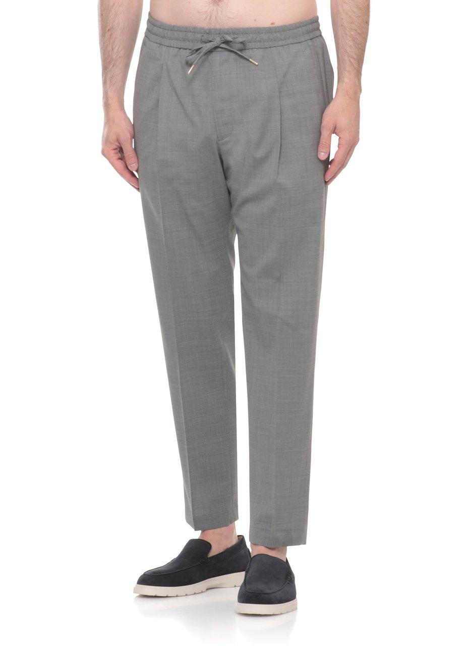 Briglia Grey Wimbledons Wool Straight-Leg Pants Grijs