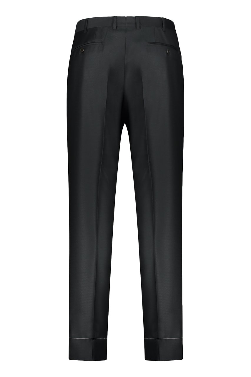 Brioni Wool tailored trousers Groen