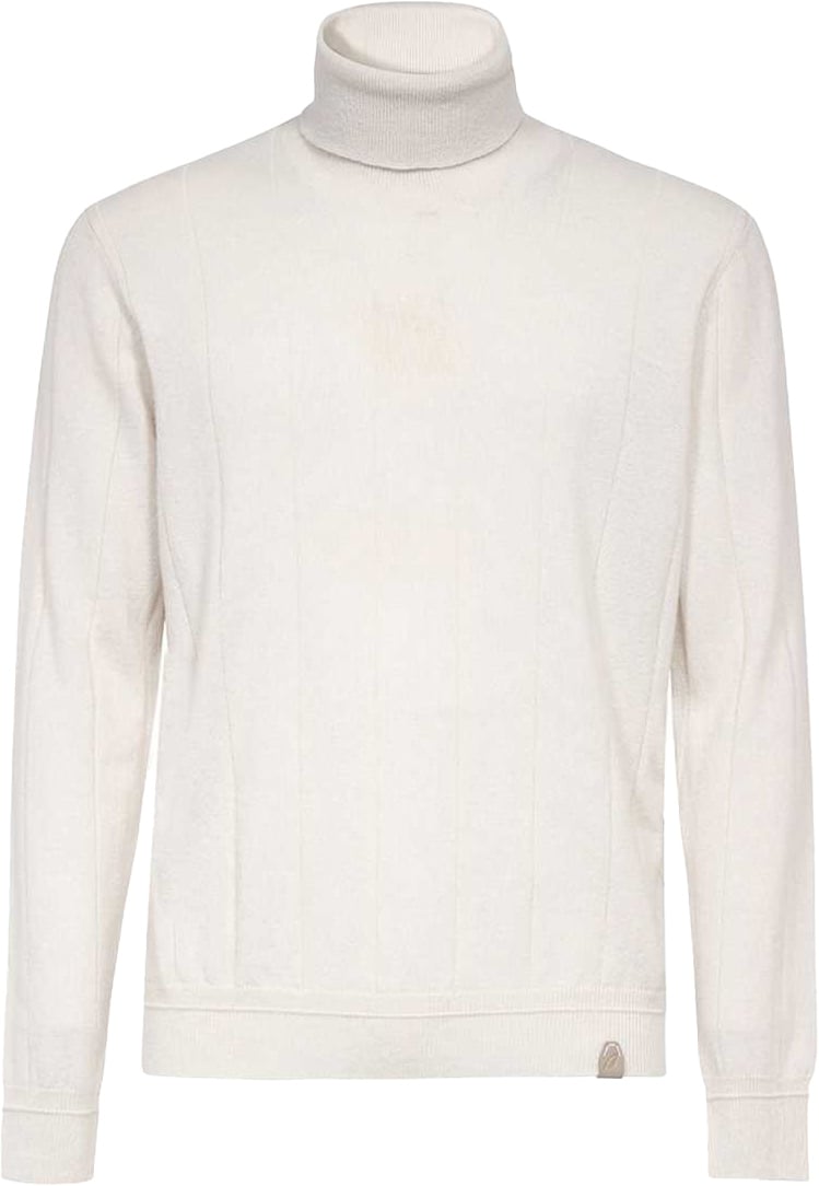 Brioni Cashmere turtleneck sweater Neutraal