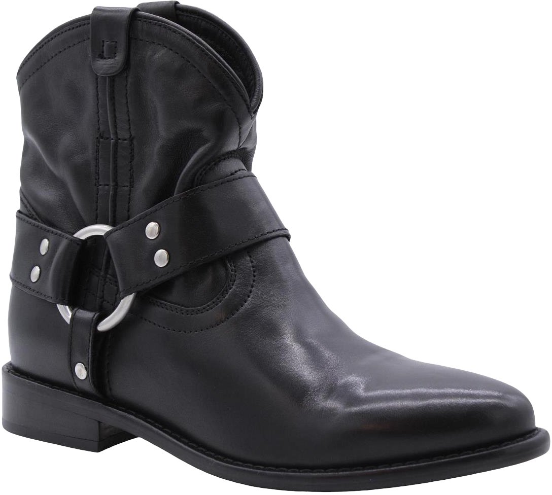 Bronx Enkellaars Black Zwart
