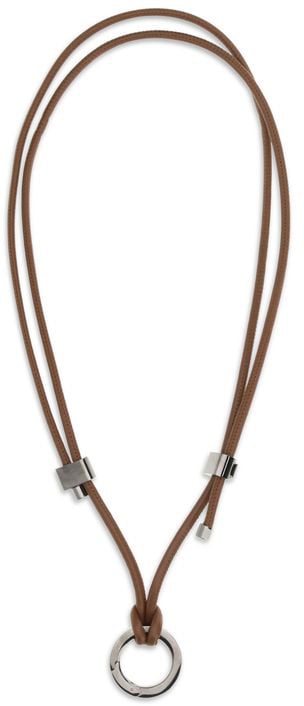 Brunello Cucinelli Brunello Cucinelli Brown Calf Leather Bos Taurus Glasses (Frames) Bruin