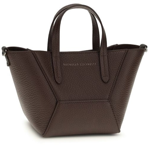 Brunello Cucinelli Brunello Cucinelli Bordeaux Calf Leather Bos Taurus Shoulder Bag Blauw