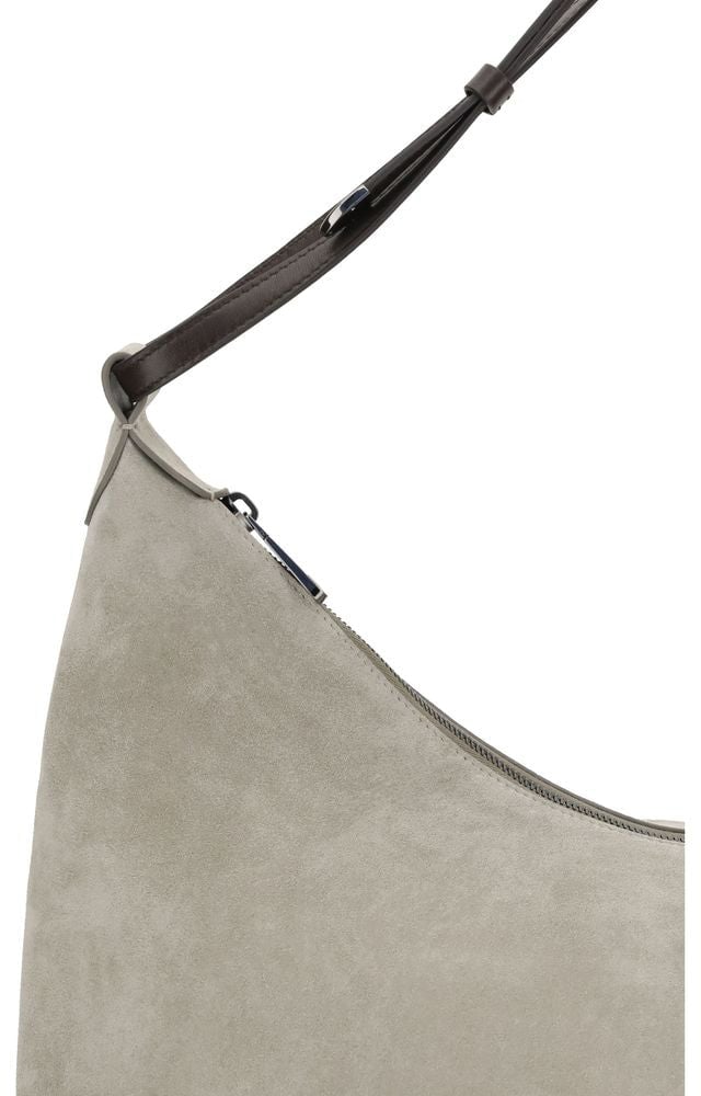 Brunello Cucinelli Brunello Cucinelli Gray Calf Leather Bos Taurus Handbag Grijs