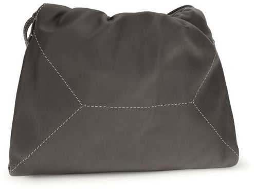 Brunello Cucinelli Brunello Cucinelli Brown Calf Leather Bos Taurus Shoulder Bag Bruin