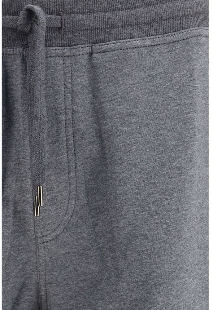 Brunello Cucinelli Gray Cotton Casual Pants Grijs
