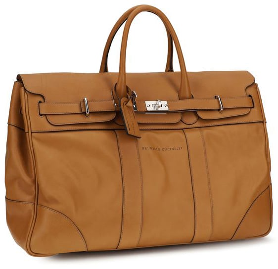 Brunello Cucinelli Brunello Cucinelli Brown Calf Leather Bos Taurus Luggage And Travel Bruin