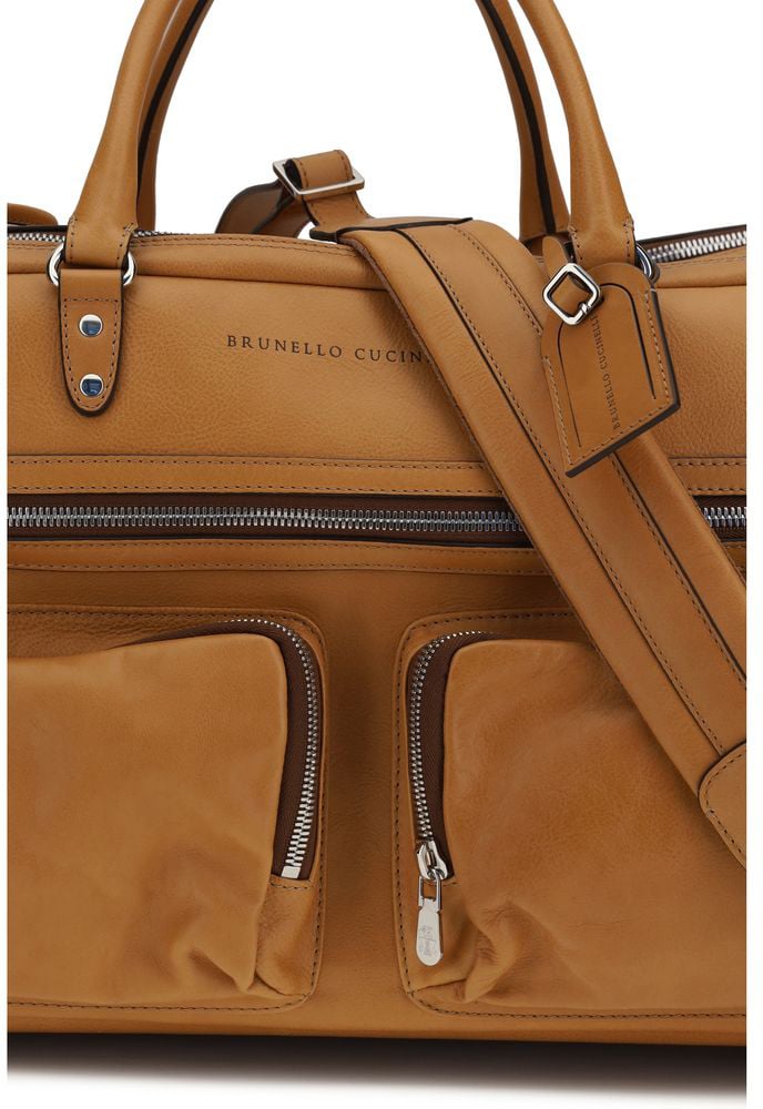 Brunello Cucinelli Brunello Cucinelli Brown Calf Leather Bos Taurus Luggage And Travel Bruin