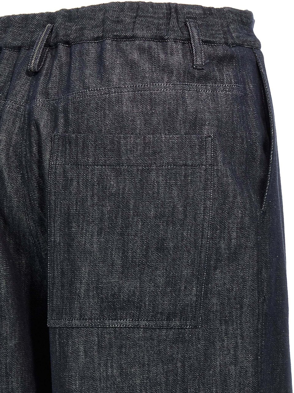Brunello Cucinelli Blue Cotton Casual Pants Blauw