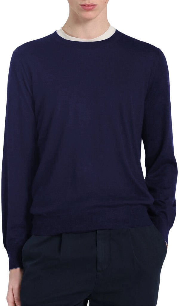 Brunello Cucinelli brunello cucinelli - Sweaters - m2300100-cw438-blu Blauw