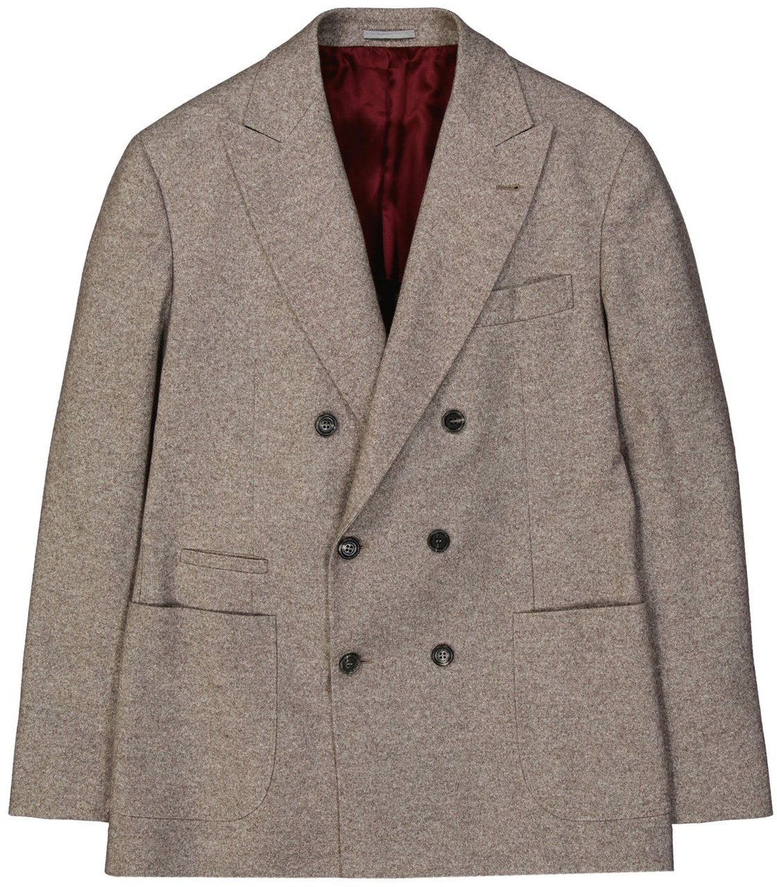 Brunello Cucinelli Double-Breasted Wool Jacket Divers
