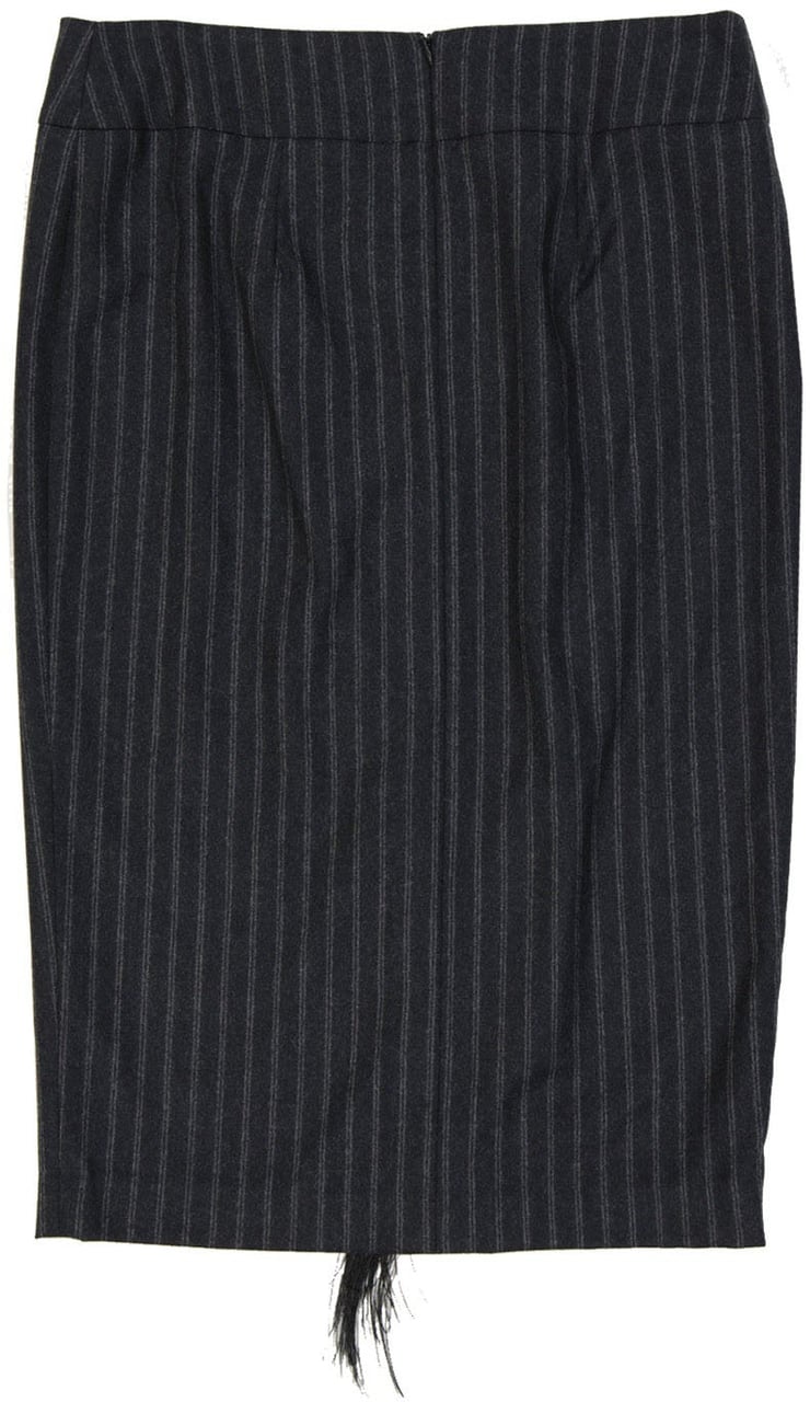 Brunello Cucinelli Wool Striped Skirt Divers