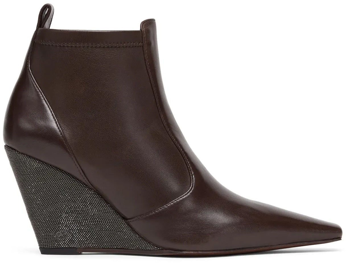 Brunello Cucinelli Monili Wedge Ankle Boots Divers