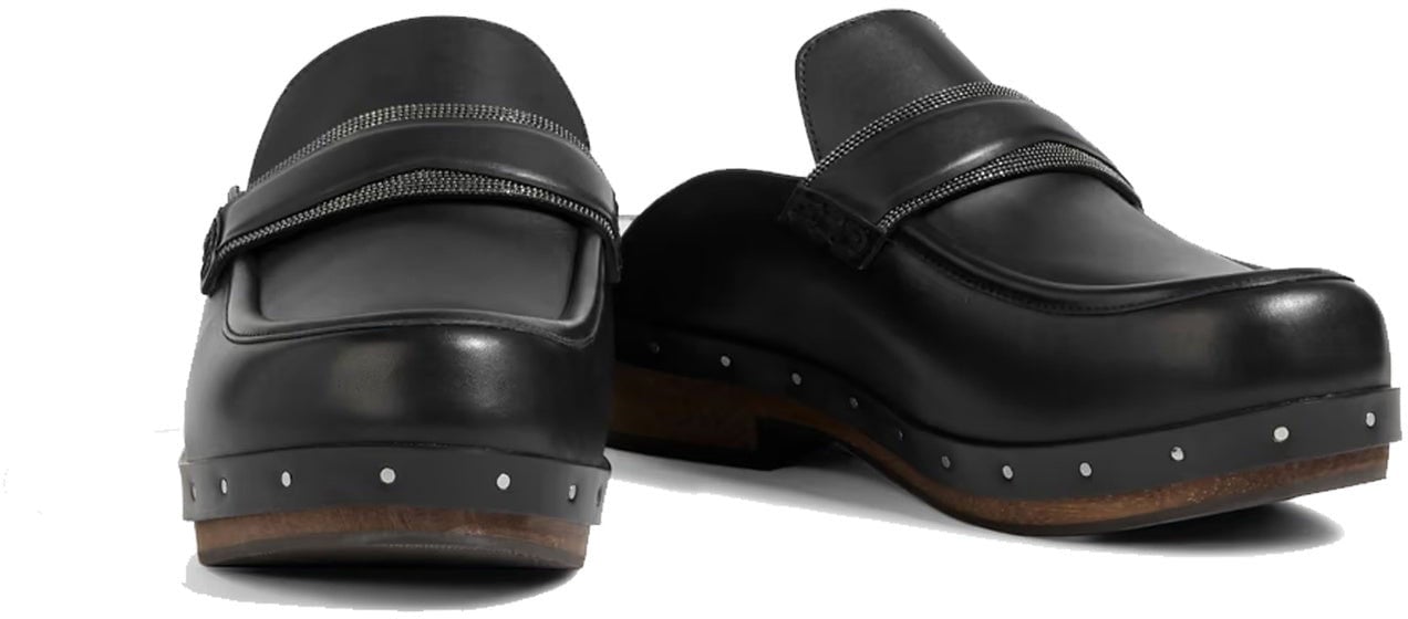 Brunello Cucinelli Leather Clogs Mules Divers