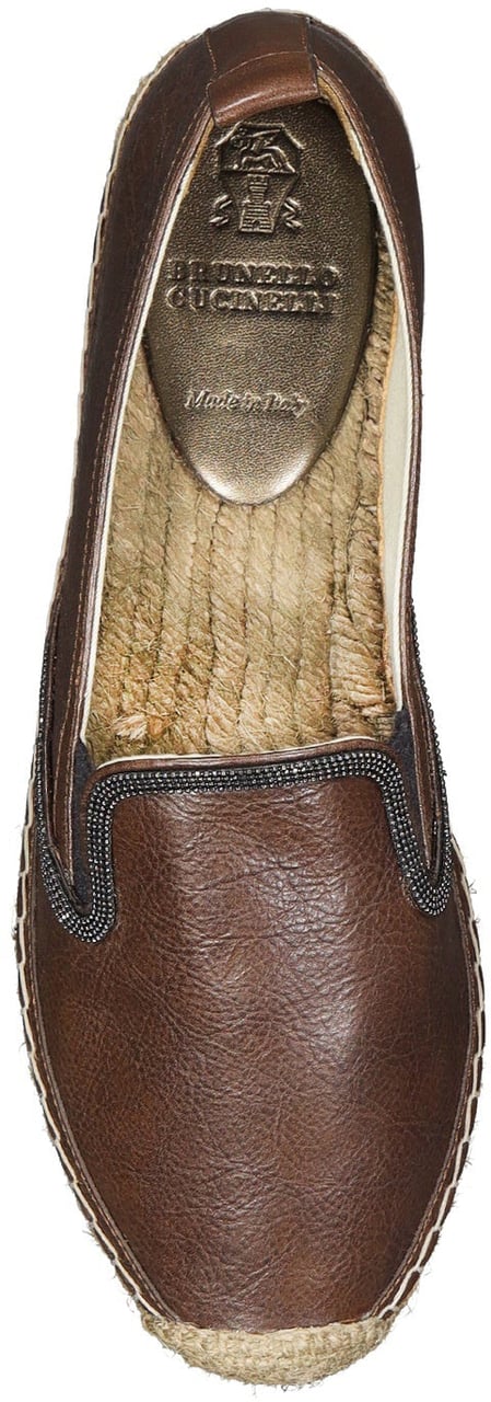 Brunello Cucinelli Leather Espadrilles Divers