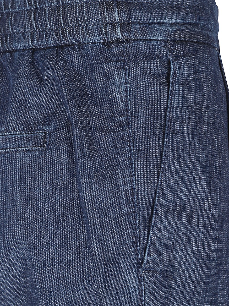 Brunello Cucinelli Relaxed Fit Denim-Effect Cotton Pants Grijs
