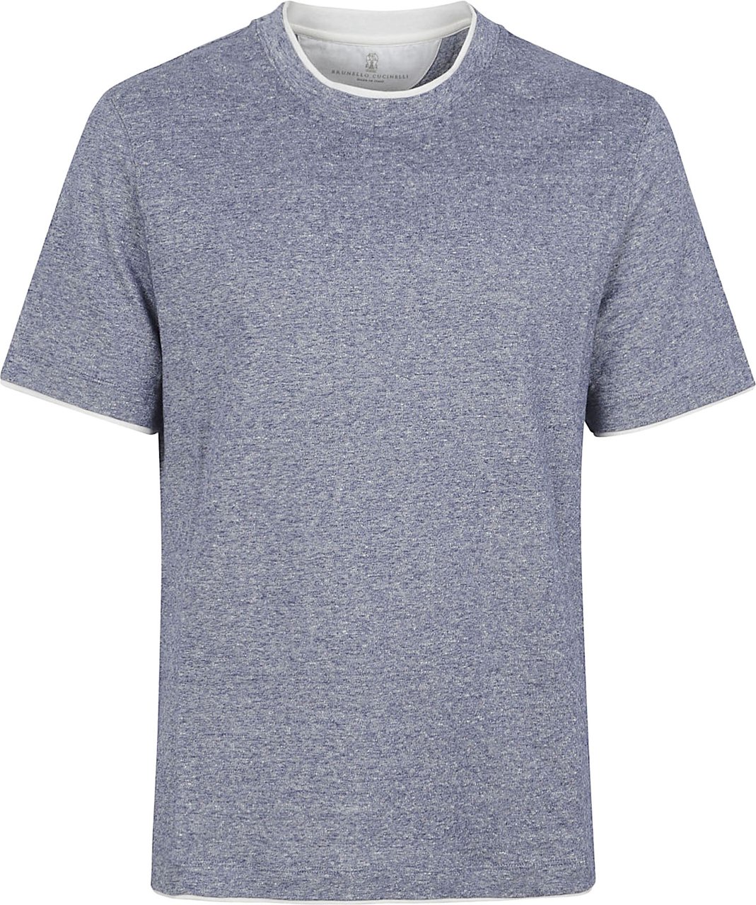 Brunello Cucinelli Linen-Cotton Blend T-Shirt Grijs