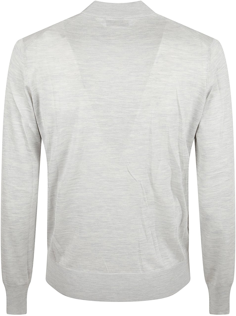 Brunello Cucinelli Crew Neck Lightweight Sweater In Sumptuous Silk-Cotton Blend Wit