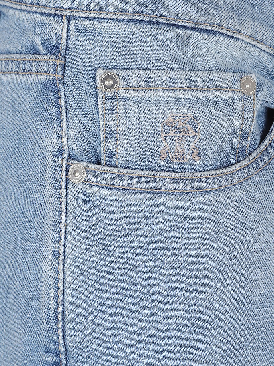 Brunello Cucinelli Straight-Leg Denim Jeans Blauw