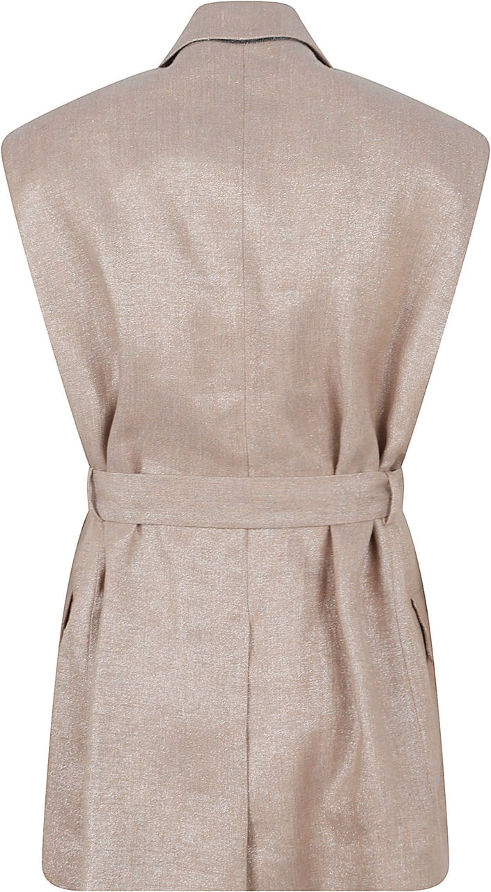 Brunello Cucinelli Structured Sleeveless Jacket Roze