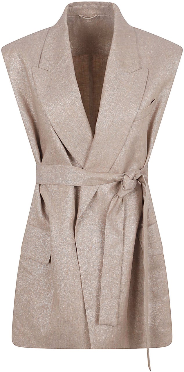 Brunello Cucinelli Structured Sleeveless Jacket Roze