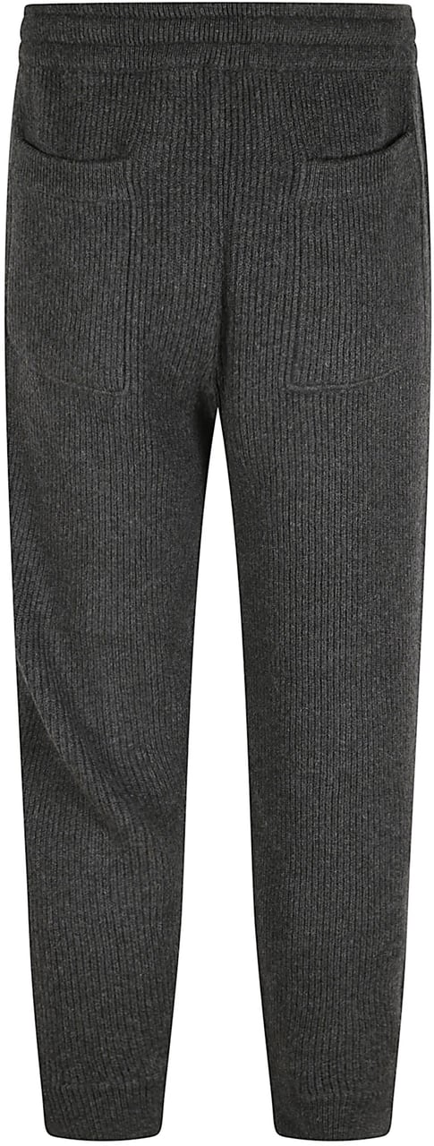 Brunello Cucinelli Ribbed Knit Casual Pants Zwart
