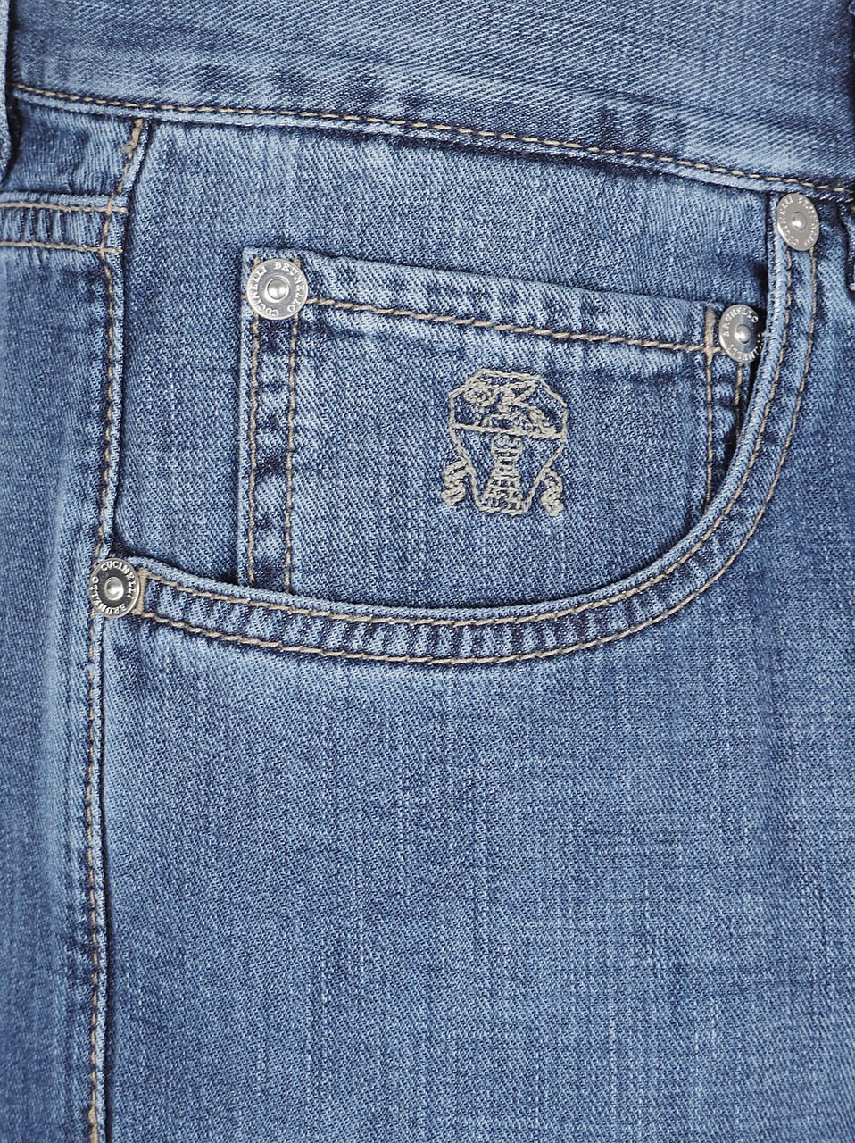 Brunello Cucinelli Straight-Leg Denim Jeans Blauw