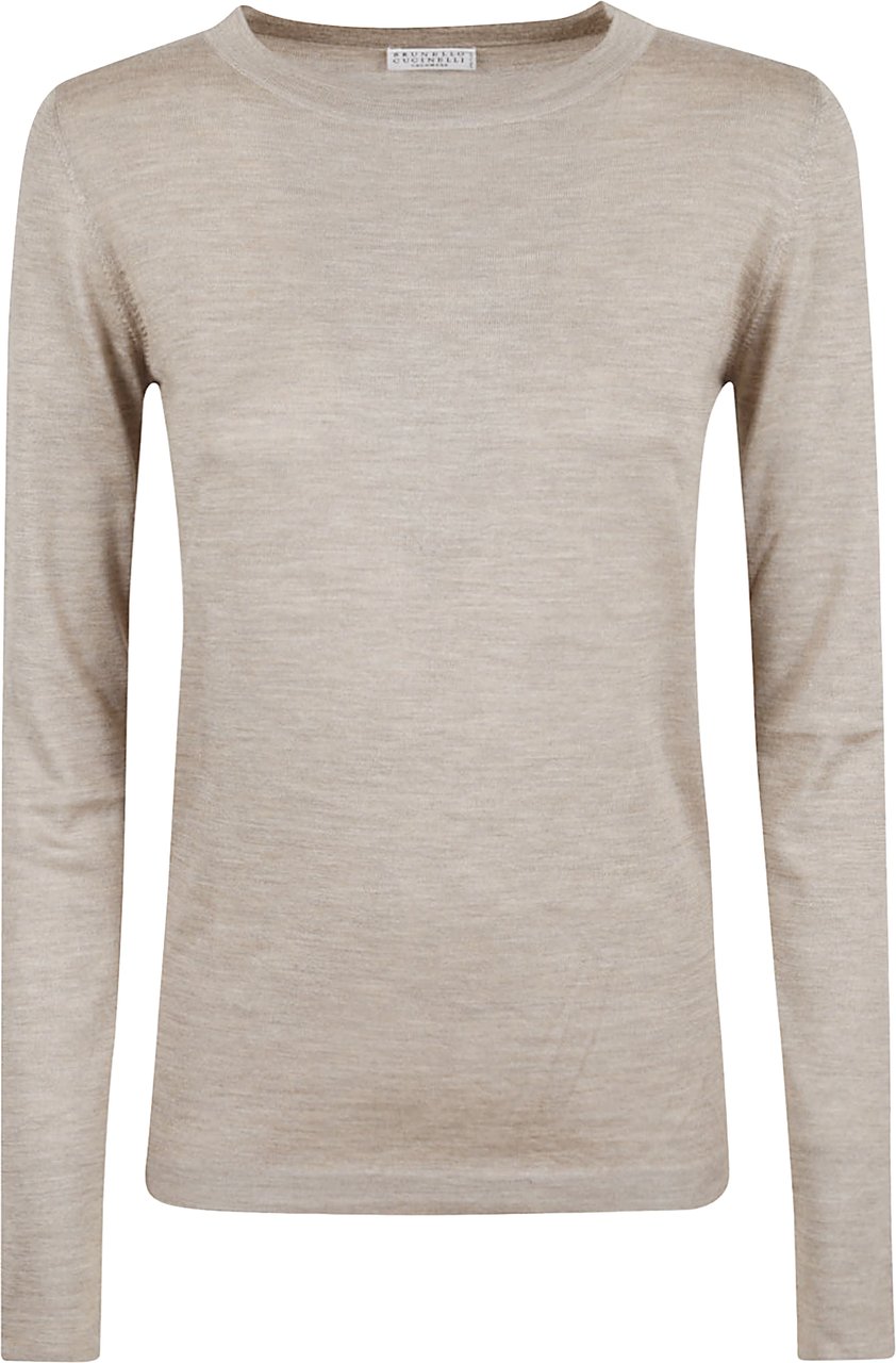 Brunello Cucinelli Fine Knit Sweater In Cashmere Roze