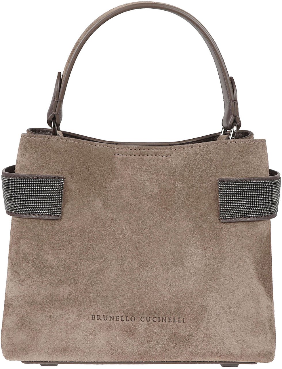 Brunello Cucinelli Mini Tote Bag With Metallic Embellishments Bruin