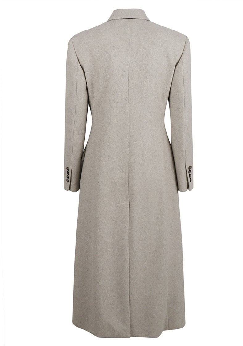 Brunello Cucinelli Tailored Beige Coat With Double-Breasted Front Neutraal