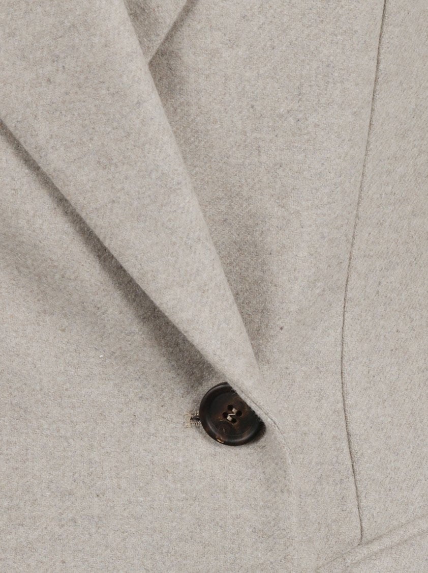 Brunello Cucinelli Tailored Beige Coat With Double-Breasted Front Neutraal