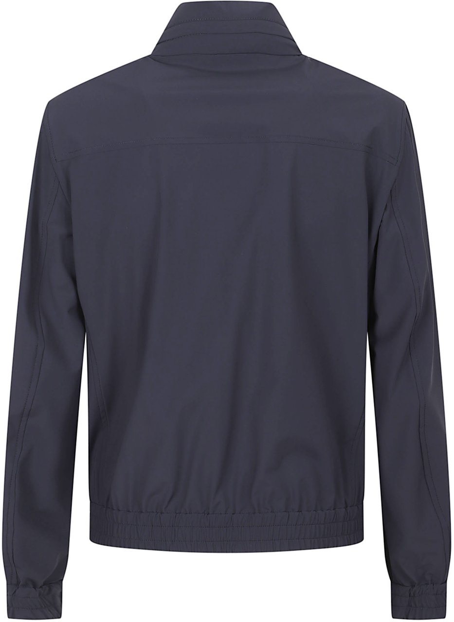 Brunello Cucinelli High Collar Casual Jacket Zwart