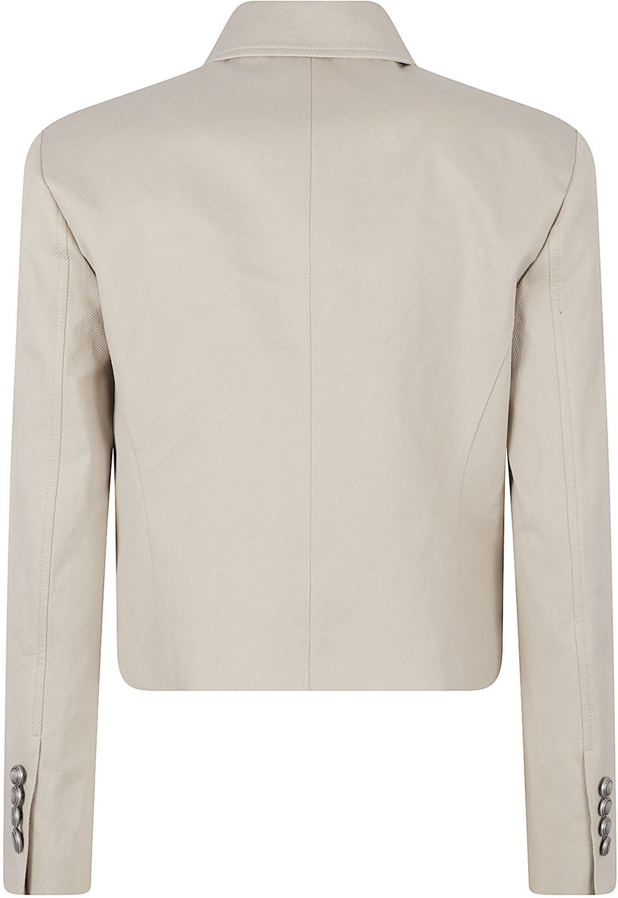 Brunello Cucinelli Cropped Double-Breasted Jacket Neutraal
