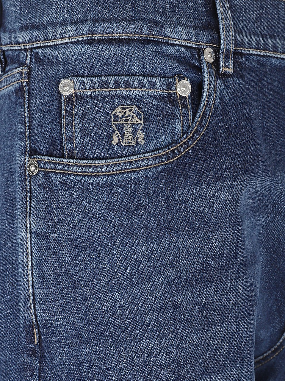 Brunello Cucinelli Straight-Fit Denim Jeans Grijs