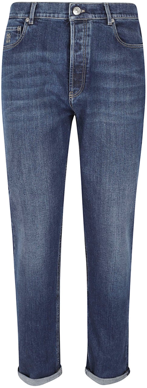 Brunello Cucinelli Straight-Fit Denim Jeans Grijs