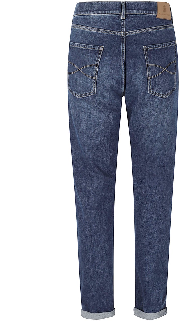 Brunello Cucinelli Straight-Fit Denim Jeans Grijs