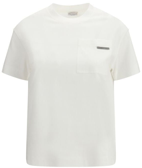 Brunello Cucinelli Brunello Cucinelli White Cotton T-Shirt Wit